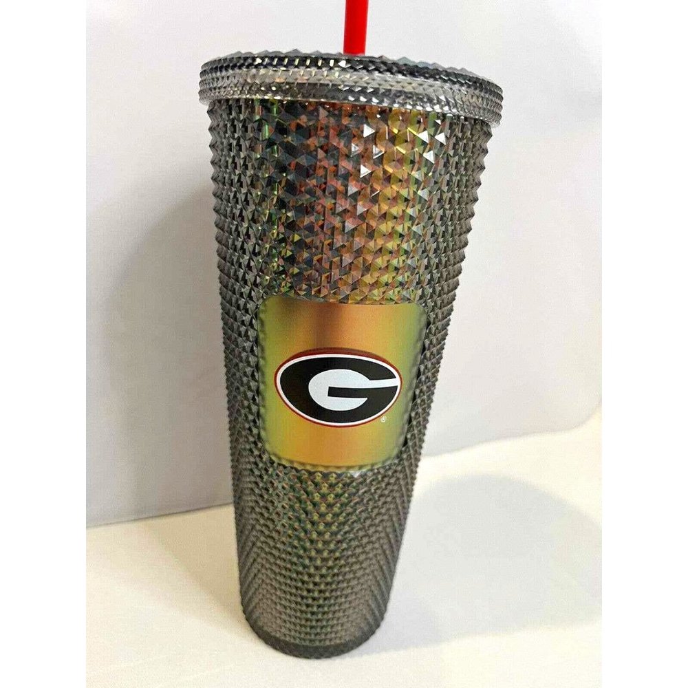 Starbucks 2022 University Of Georgia UGA Studded Iced 24oz Cup Tumbler N…